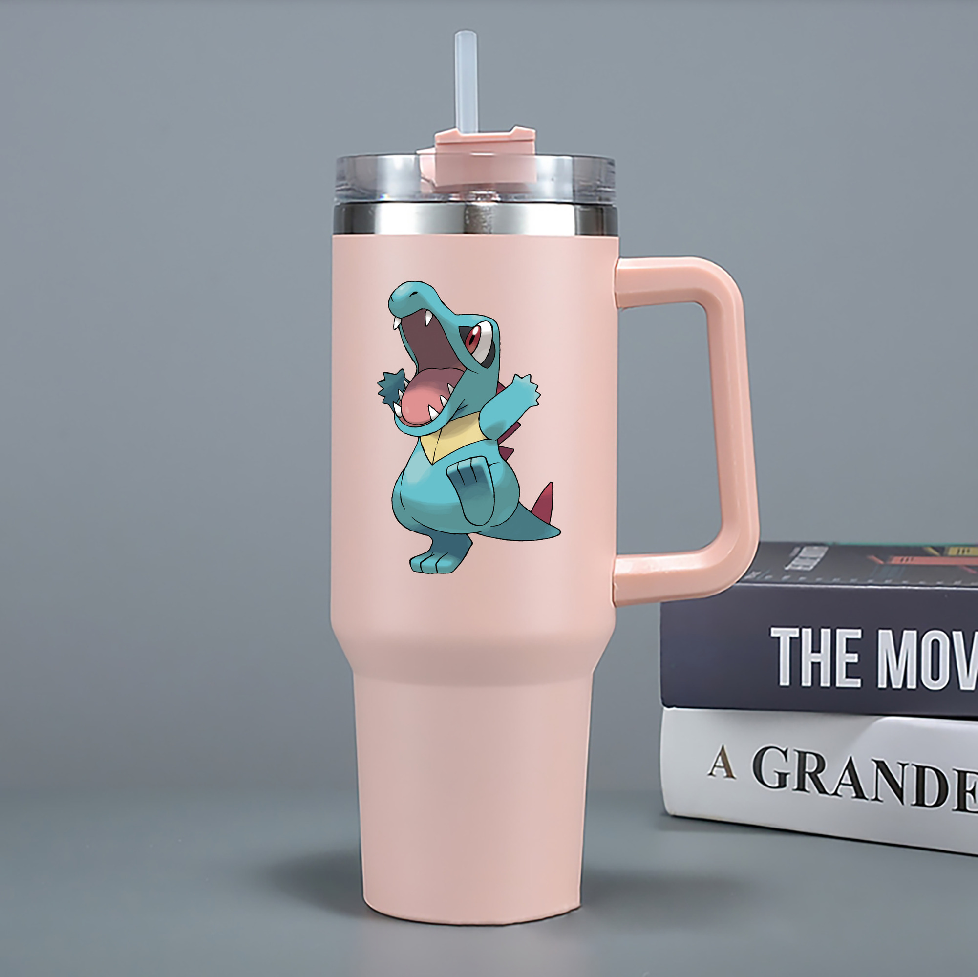 （画像用） ポケットモンスター Pokémon 1200mL車用タンブラー - クリスタルステッカー（プラスチックストロー付き）